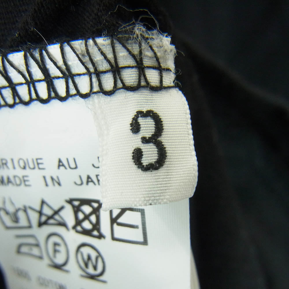 Yohji Yamamoto POUR HOMME ヨウジヤマモトプールオム HX-T03-070 カルティマ天竺 新丸首 長袖 Tシャツ カットソー ブラック系 3【中古】