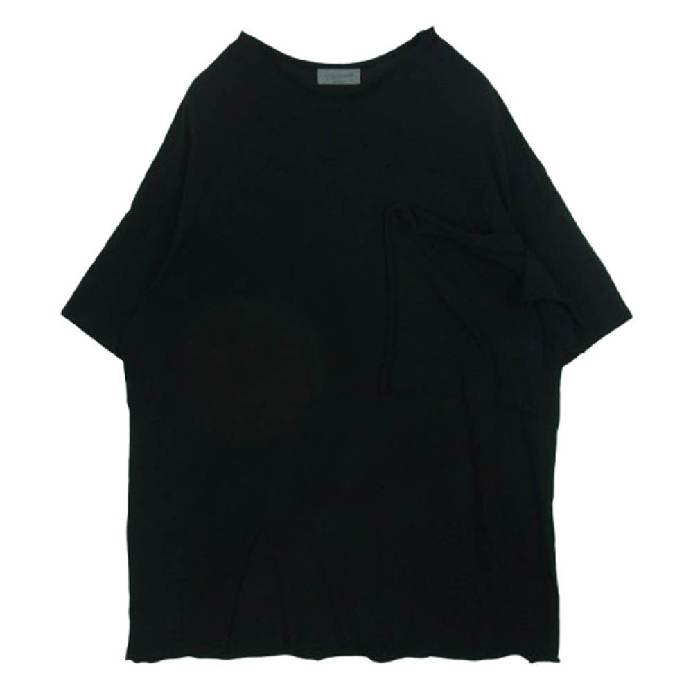 Yohji Yamamoto POUR HOMME ヨウジヤマモトプールオム HZ-T08-072 ULTIMA COTTON T-SHIRT ウルティマ天竺 コットン 半袖 オーバーサイズ Tシャツ カットソー ブラック系 3【中古】