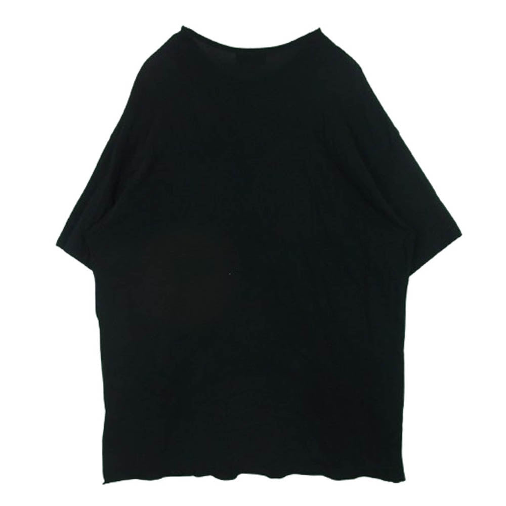 Yohji Yamamoto POUR HOMME ヨウジヤマモトプールオム HZ-T08-072 ULTIMA COTTON T-SHIRT ウルティマ天竺 コットン 半袖 オーバーサイズ Tシャツ カットソー ブラック系 3【中古】