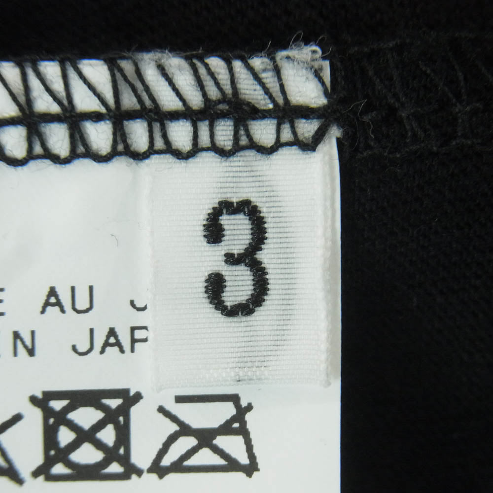 Yohji Yamamoto POUR HOMME ヨウジヤマモトプールオム HZ-T08-072 ULTIMA COTTON T-SHIRT ウルティマ天竺 コットン 半袖 オーバーサイズ Tシャツ カットソー ブラック系 3【中古】