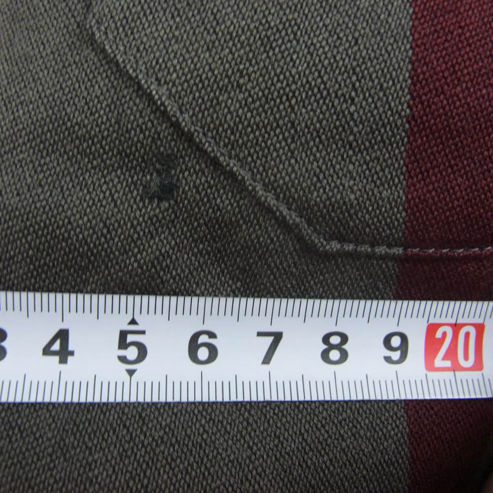 Y's Yohji Yamamoto ワイズ ヨウジヤマモト MV-P51-158 赤タグ RED LABEL レッドレーベル ウール ストライプ イージー パンツ グレー系 3【中古】