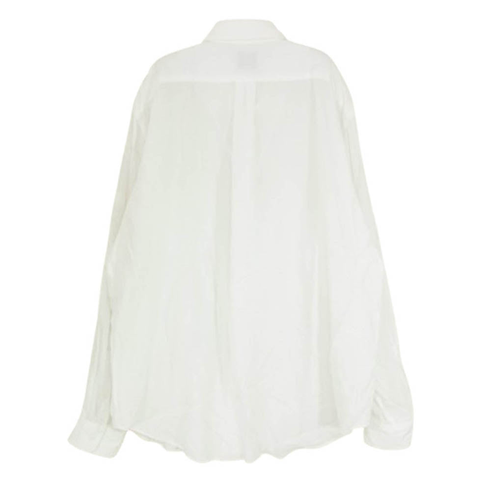Yohji Yamamoto ヨウジヤマモト HJ-B83-250 COSTUME D'HOMME POPLIN CLASSIC SHIRT コスチュームドオム ポプリン クラシック 長袖 シャツ ホワイト系 4【中古】