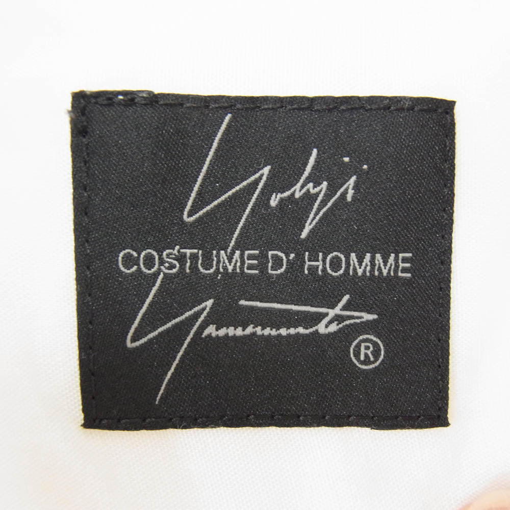 Yohji Yamamoto ヨウジヤマモト HJ-B83-250 COSTUME D'HOMME POPLIN CLASSIC SHIRT コスチュームドオム ポプリン クラシック 長袖 シャツ ホワイト系 4【中古】