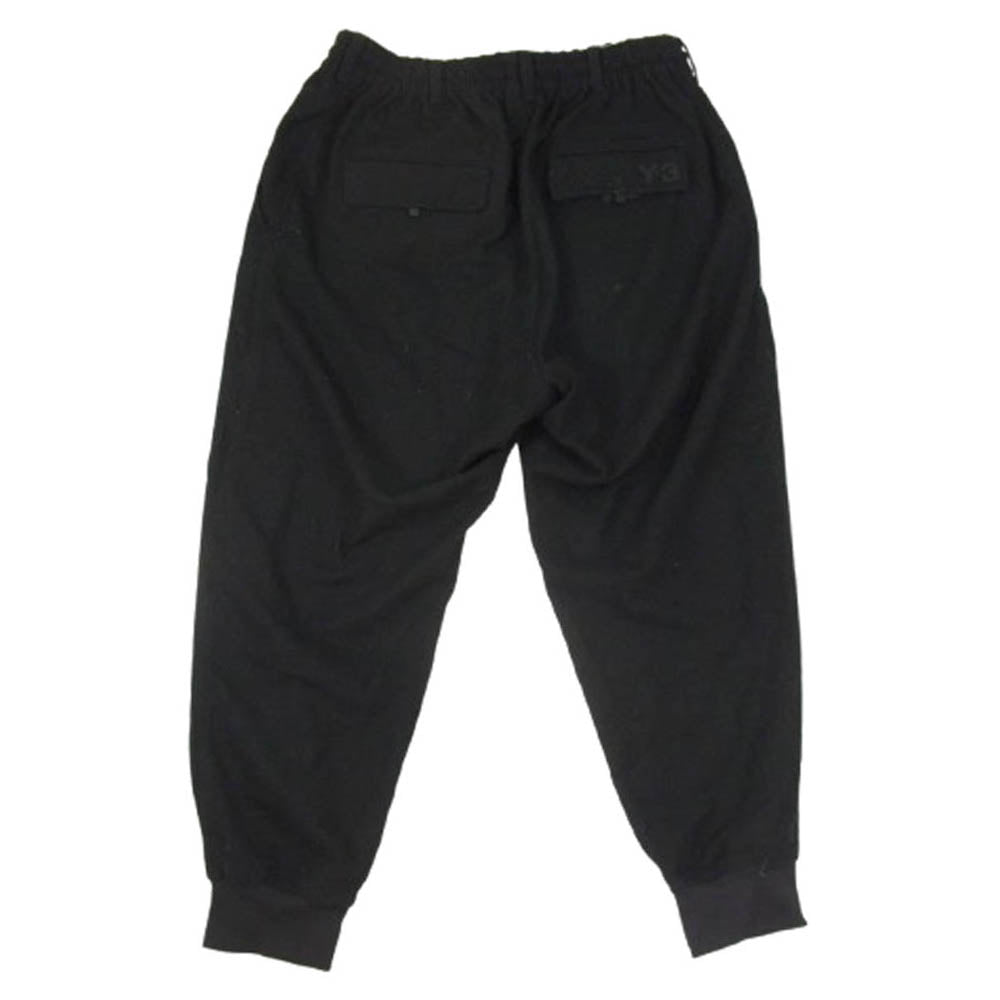 Y-3 Yohji Yamamoto ワイスリー ヨウジヤマモト HM9345 CL WOOL FLANNEL CUF PANT クラシック ウール フランネル カフ パンツ ブラック系 M【中古】