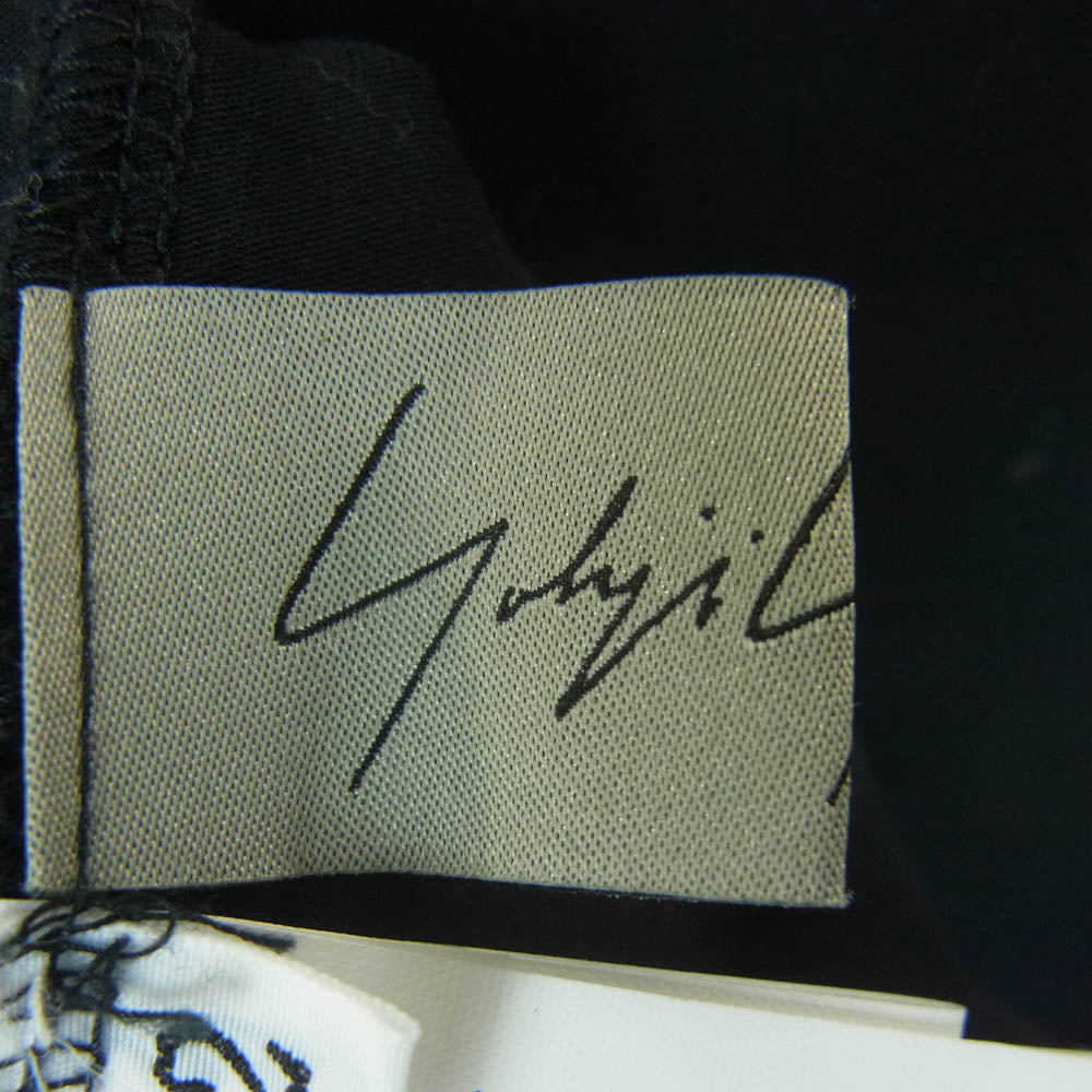 Yohji Yamamoto ヨウジヤマモト FG-T78-271 Black Pasted Inkjet Jersey T-Shirt インクジェット プリント 半袖 Tシャツ カットソー ブラック系 2【中古】