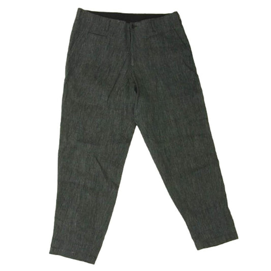 Yohji Yamamoto POUR HOMME ヨウジヤマモトプールオム 24SS HS-P37-302 FLAX TOP GABARDINE COIN POCKET SLIM PANTS コインPK付き細P リネンツイル パンツ ダークグレー系 4【中古】