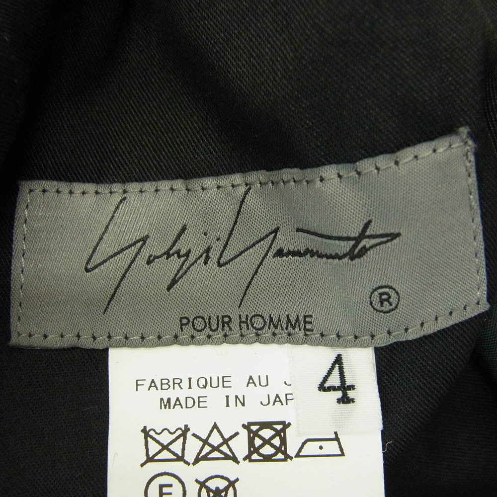 Yohji Yamamoto POUR HOMME ヨウジヤマモトプールオム 24SS HS-P37-302 FLAX TOP GABARDINE COIN POCKET SLIM PANTS コインPK付き細P リネンツイル パンツ ダークグレー系 4【中古】
