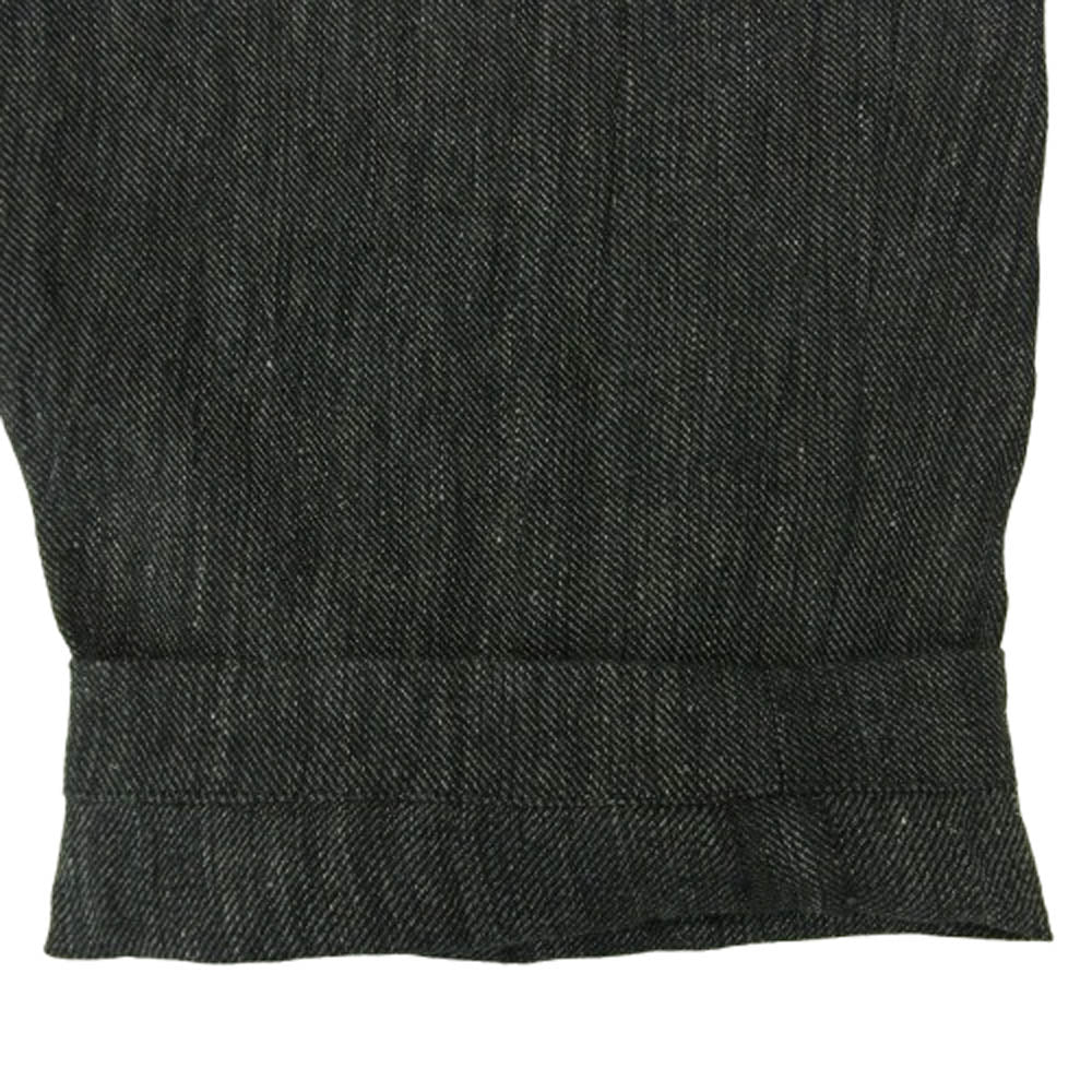 Yohji Yamamoto POUR HOMME ヨウジヤマモトプールオム 24SS HS-P37-302 FLAX TOP GABARDINE COIN POCKET SLIM PANTS コインPK付き細P リネンツイル パンツ ダークグレー系 4【中古】