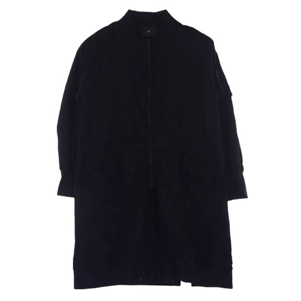 Y-3 Yohji Yamamoto ワイスリー ヨウジヤマモト IP7932 LG BOMBER PARKA ロング ボンバージャケット ブルゾン ブラック系 M【中古】