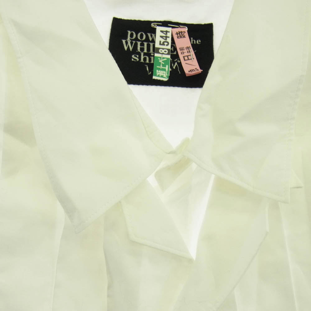 Yohji Yamamoto ヨウジヤマモト 22SS HE-B79-094 前二重プリーツ BIG B ロングシャツ ブラウス ホワイト系 3【中古】