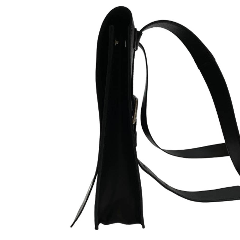 Yohji Yamamoto POUR HOMME ヨウジヤマモトプールオム CRAIN WAXED LEATHER FLAP SHOULDER BAG クレインワックス レザー フラップ ショルダーバッグ ブラック系【中古】