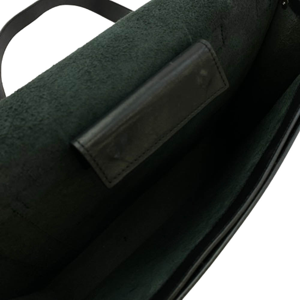 Yohji Yamamoto POUR HOMME ヨウジヤマモトプールオム CRAIN WAXED LEATHER FLAP SHOULDER BAG クレインワックス レザー フラップ ショルダーバッグ ブラック系【中古】