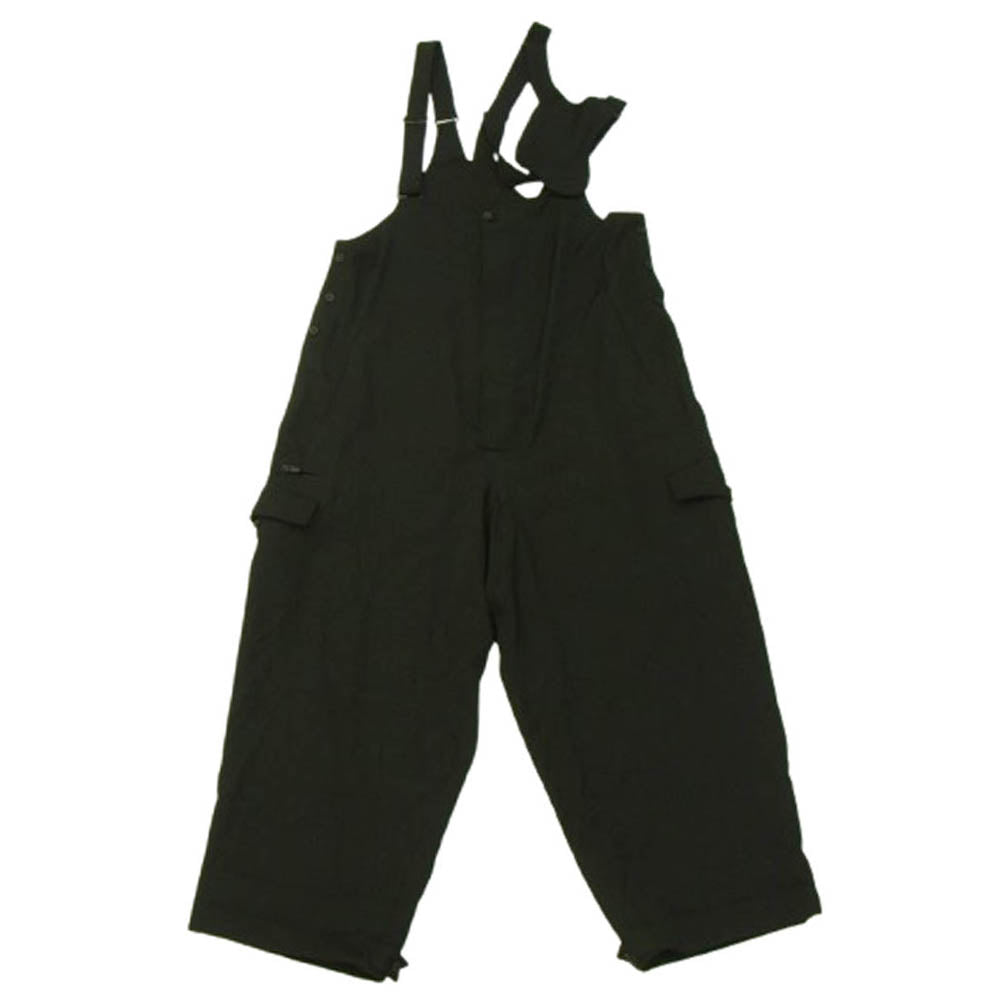 Yohji Yamamoto POUR HOMME ヨウジヤマモトプールオム 23SS HZ-D06-100 ウールギャバジン 変形 サスペンダー オーバーオール ブラック系【中古】