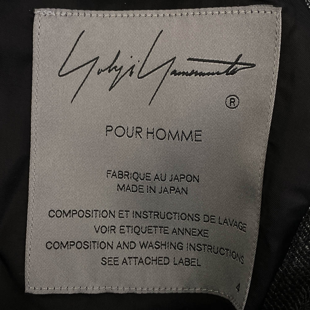 Yohji Yamamoto POUR HOMME ヨウジヤマモトプールオム 24SS HS-J24-302 FLAX TOP GABARDINE RAGLAN SLEEVE JACKET ラグランスリーブJK リネンツイル ジャケット ダークグレー系 4【中古】