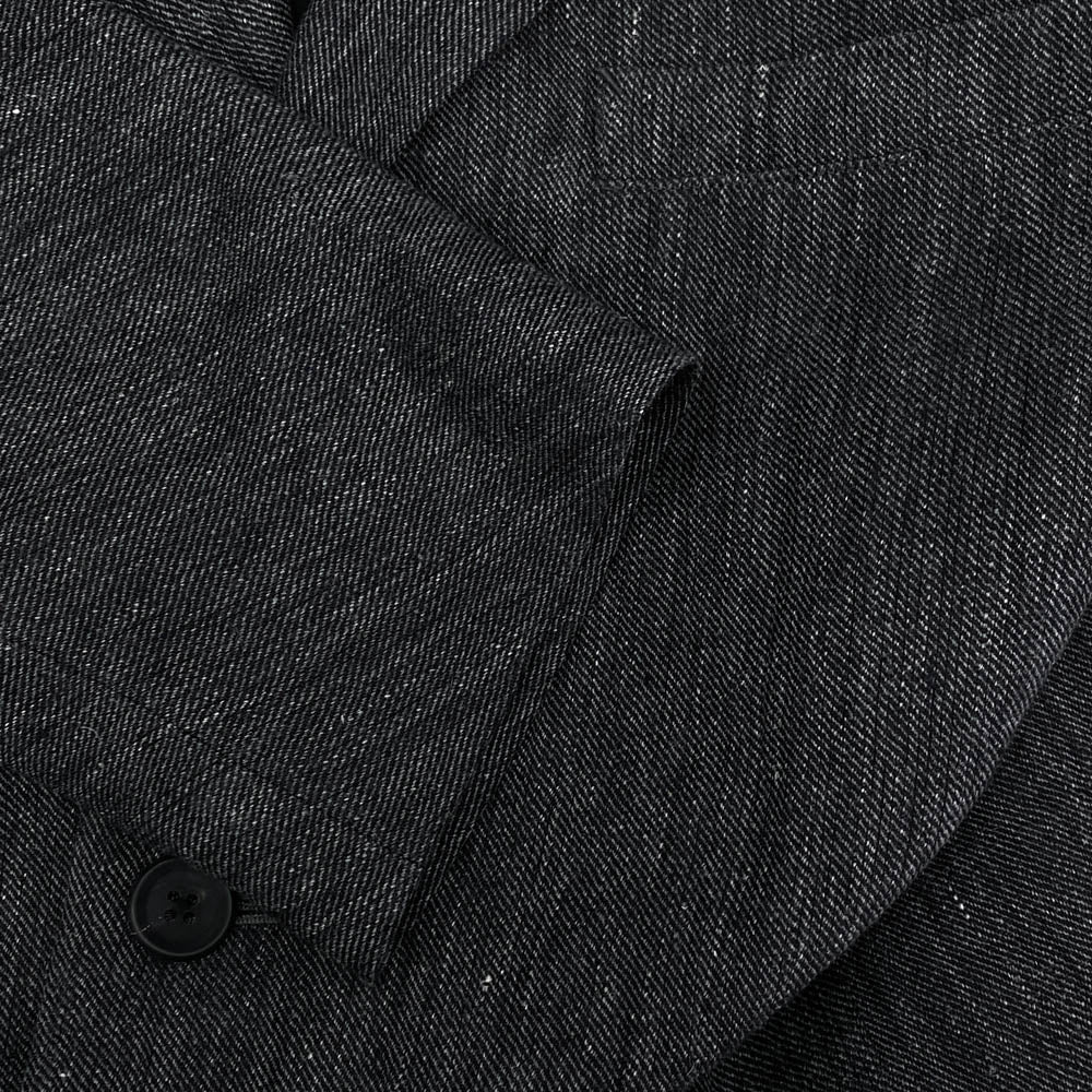 Yohji Yamamoto POUR HOMME ヨウジヤマモトプールオム 24SS HS-J24-302 FLAX TOP GABARDINE RAGLAN SLEEVE JACKET ラグランスリーブJK リネンツイル ジャケット ダークグレー系 4【中古】