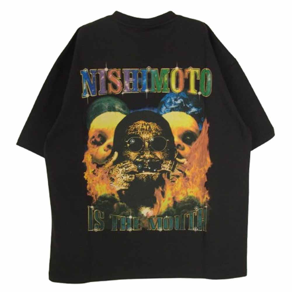 ニシモト イズ ザ マウス Rap S/S Tee ショートスリーブ ラップ Tシャツ ブラック系 M【極上美品】【中古】
