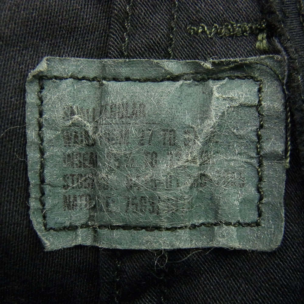 アメリカ軍 DLA100-85-C0346 85年製 80s M-65 フィールド カーゴ トラウザー パンツ 後染め ブラック系【中古】