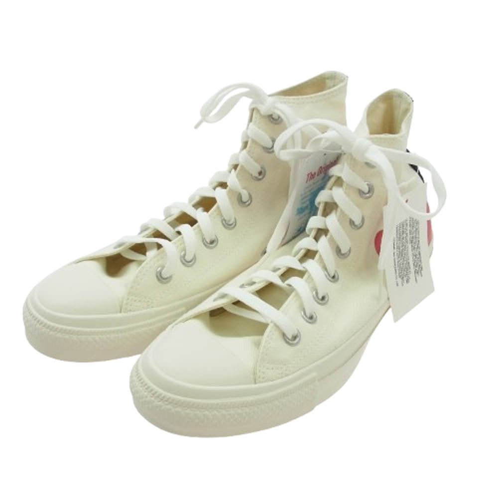 CONVERSE コンバース PLAY Comme des Gar?ons allstar プレイ コムデギャルソン オールスター ハイカット スニーカー オフホワイト系 27cm【美品】【中古】