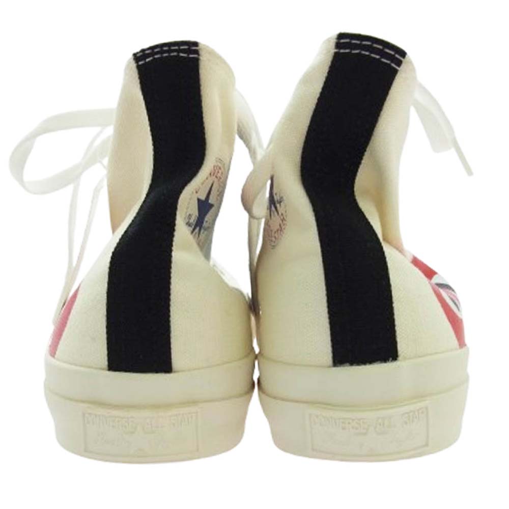 CONVERSE コンバース PLAY Comme des Gar?ons allstar プレイ コムデギャルソン オールスター ハイカット スニーカー オフホワイト系 27cm【美品】【中古】