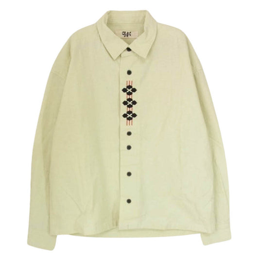 ガッキン G TYROLEAN SHIRT AND SOCKS PAIR 長袖 シャツ オフホワイト系 M【中古】