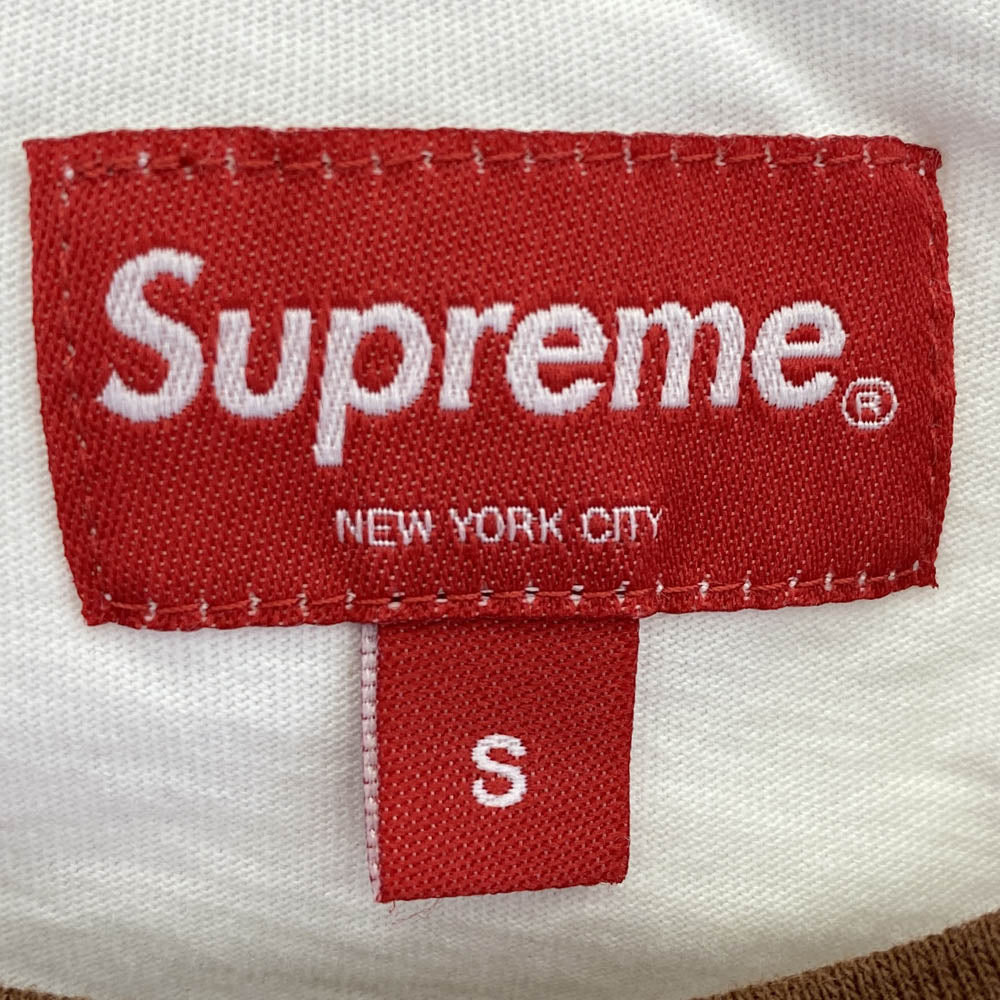 Supreme シュプリーム 22AW Demon Raglan デーモン プリント ラグラン 長袖 ロングスリーブ Tシャツ カットソー ロンT ホワイト系 ブラウン系 S【極上美品】【中古】