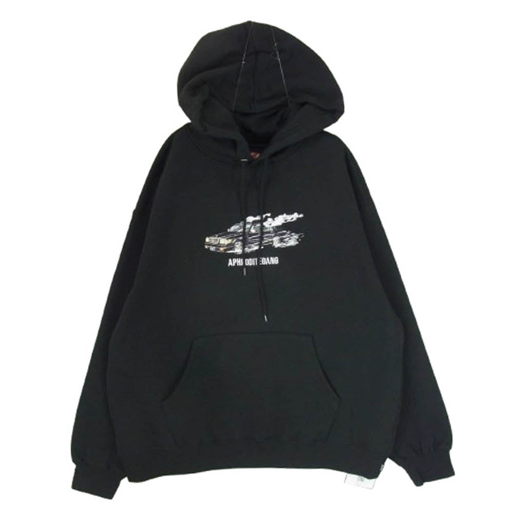 バッズプール ×葵産業 SMOKE CAR HOODED SWEAT SHIRT プルオーバー パーカー ブラック系 L【美品】【中古】