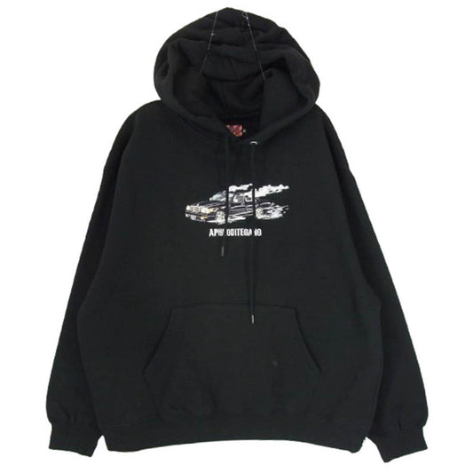 バッズプール ×葵産業 SMOKE CAR HOODED SWEAT SHIRT プルオーバー パーカー ブラック系 M【美品】【中古】