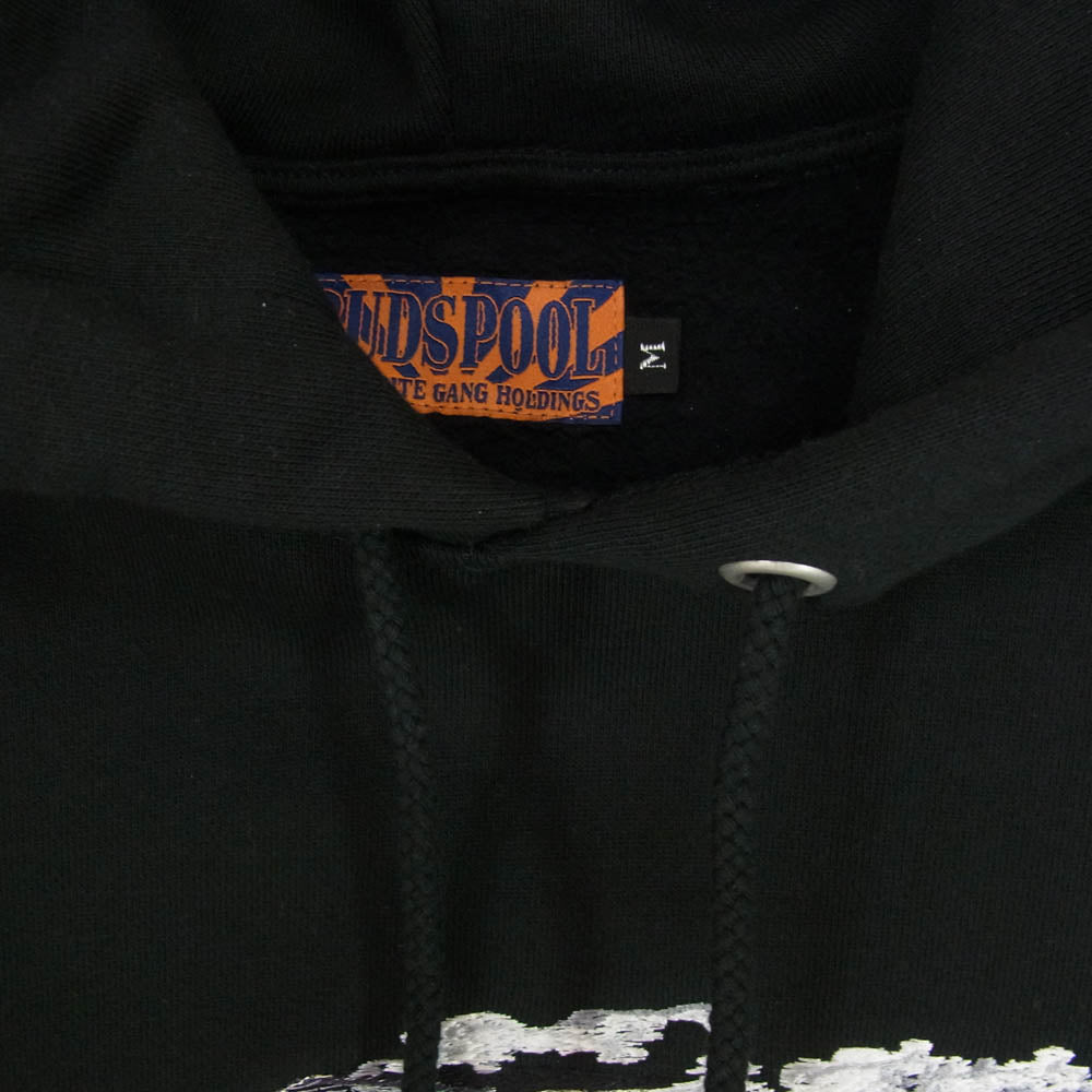 バッズプール ×葵産業 SMOKE CAR HOODED SWEAT SHIRT プルオーバー パーカー ブラック系 M【美品】【中古】