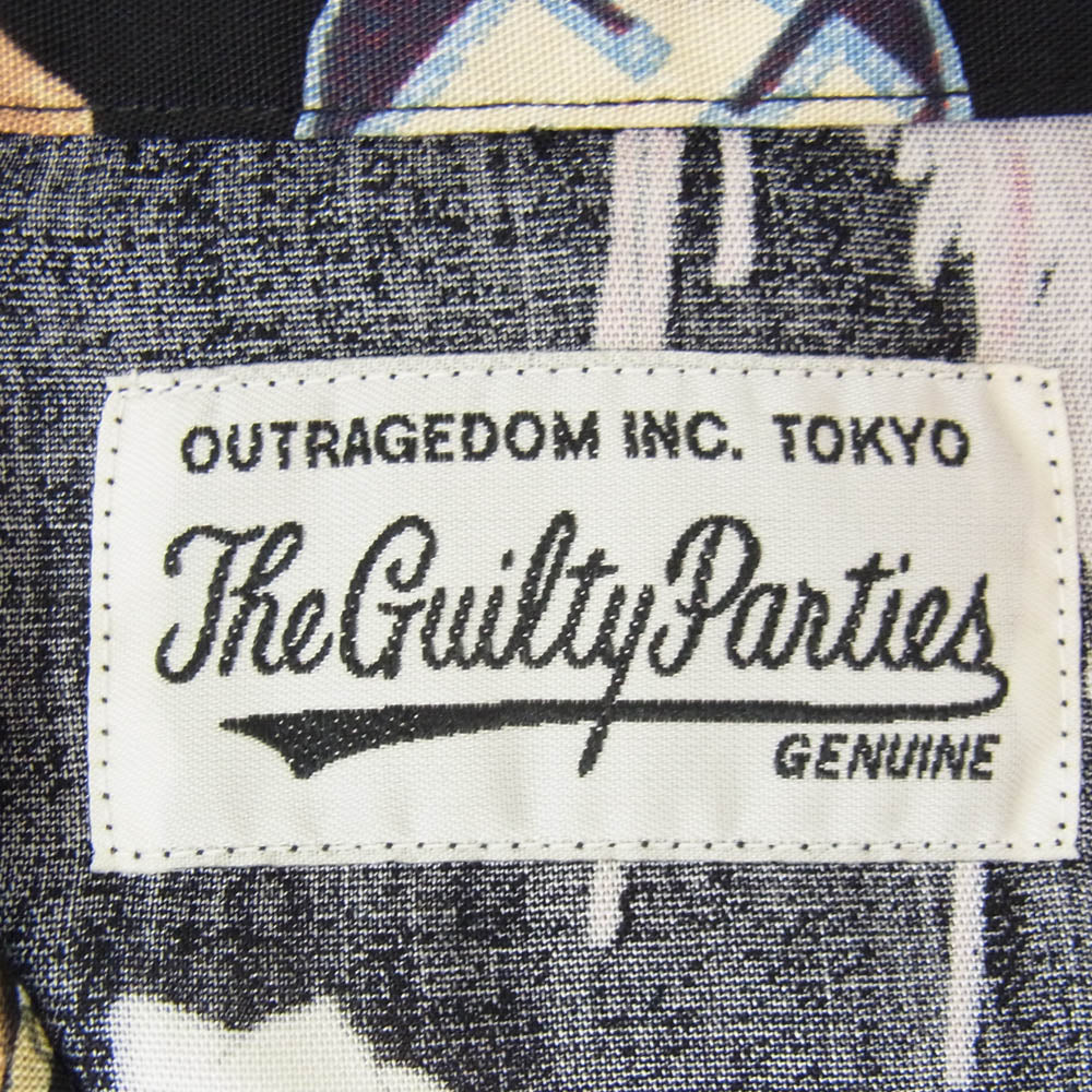 WACKO MARIA ワコマリア 19AW 19FWE-WMS-HI03 HAWAIIAN SHIRT S/S お化け ハワイアン ショートスリーブ 半袖 シャツ ブラック系 S【新古品】【未使用】【中古】