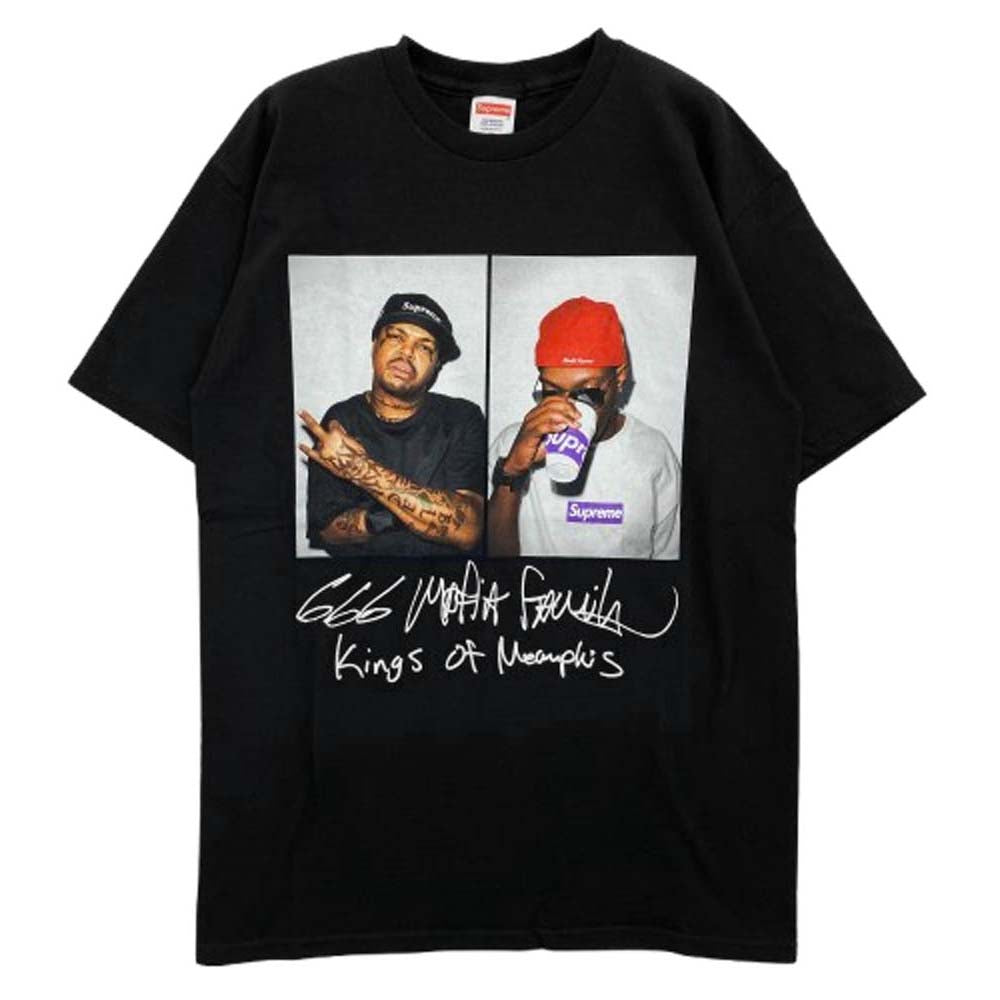 Supreme シュプリーム 12AW three six mafia tee スリーシックス マフィア プリント 半袖 Tシャツ カットソー ブラック系 M【極上美品】【中古】