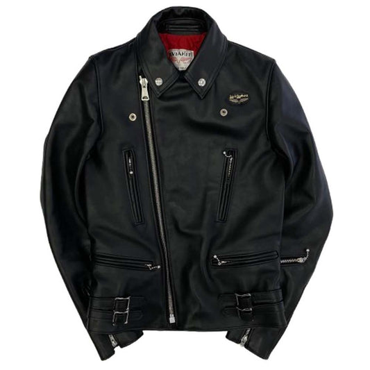 Lewis Leathers ルイスレザー Lightning REAL HIDE ライトニング レザー ライダース ジャケット ブラック系 34【中古】