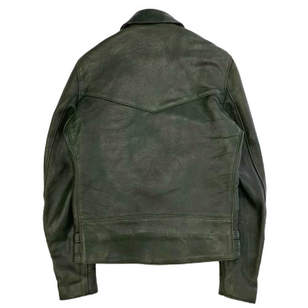 Lewis Leathers ルイスレザー UNDERCOVER Lightning Tight Fit アンダーカバー ライトニング シープレザー ライダース ジャケット グリーン系 36【中古】