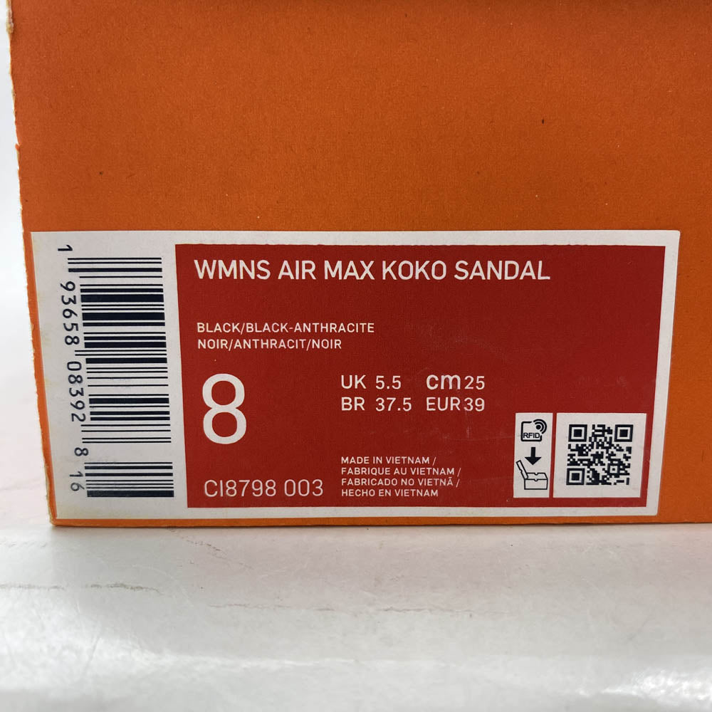 NIKE ナイキ CI8798-003 Women's Air Max Koko Sandal Black ウィメンズ エアマックス ココ サンダル ブラック ブラック系 25cm【中古】