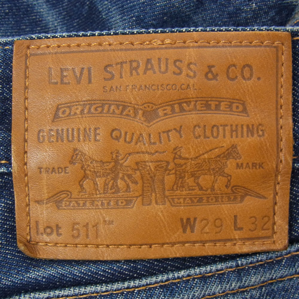 Levi's リーバイス PC9-04511-2596 SLIM FIT スリム フィット デニム パンツ インディゴブルー系 29【中古】