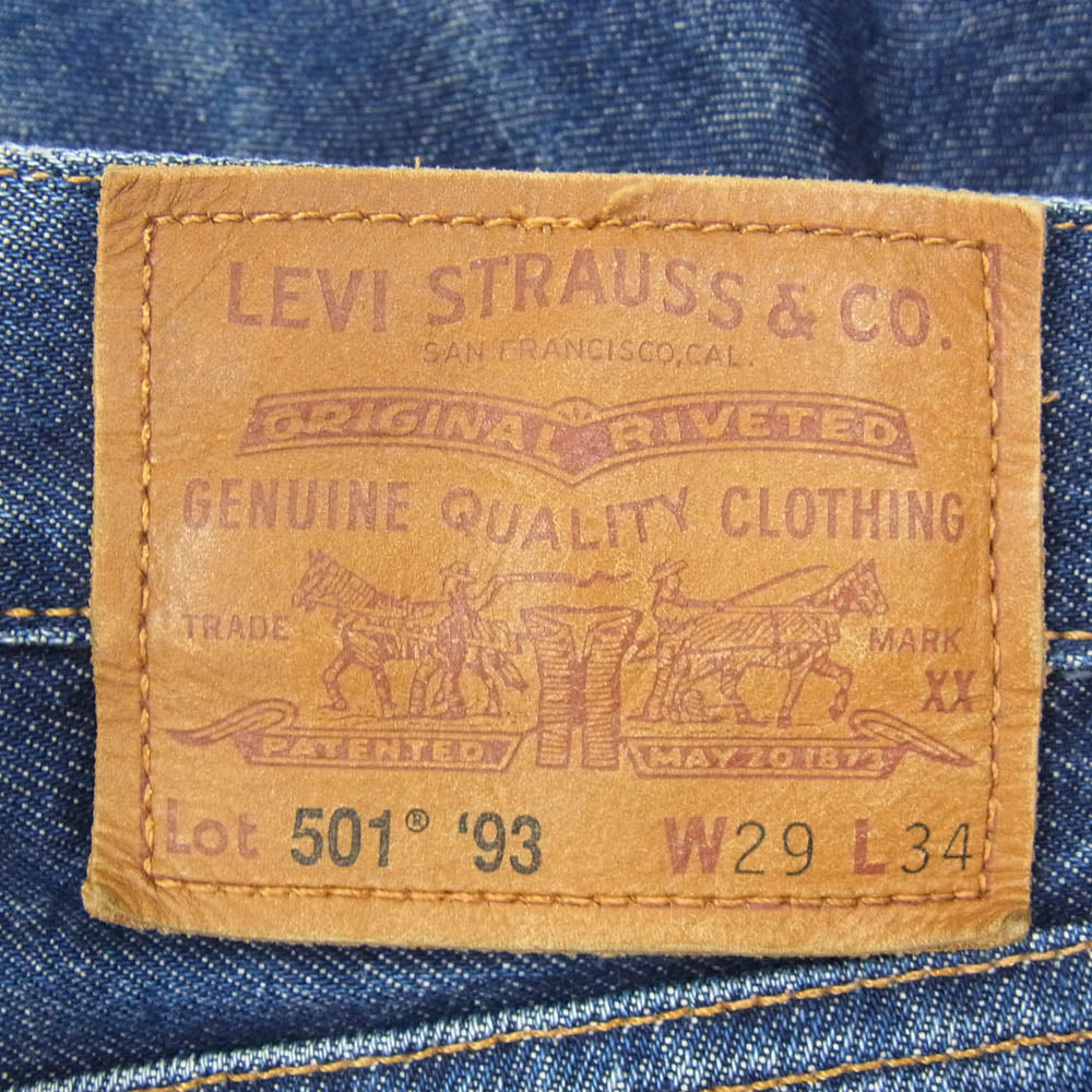 Levi's リーバイス PC9-79830-0075 USA製 93年製 復刻 デニム パンツ インディゴブルー系 29【中古】