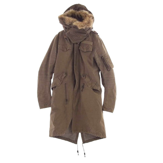 wjk ダブルジェイケイ 1130 CT01S destroy cotton twill ボアライナー付き M52 モッズ コート グレー系 S【中古】