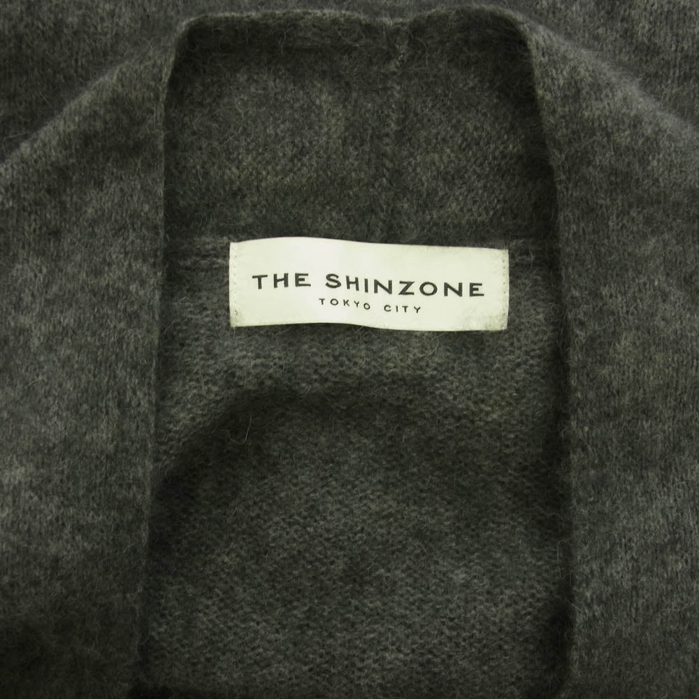 THE SHINZONE ザ シンゾーン 15AMSNI69 RACOON CARDIGAN ラクーン シャギー ロング カーディガン グレー系 F【中古】