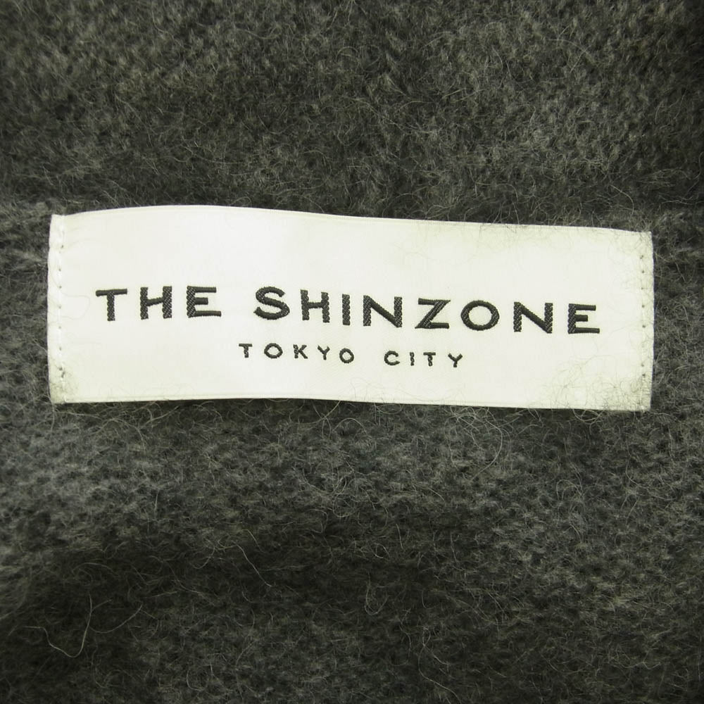 THE SHINZONE ザ シンゾーン 15AMSNI69 RACOON CARDIGAN ラクーン シャギー ロング カーディガン グレー系 F【中古】