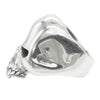 CRAZY PIG クレイジーピッグ EVIL SKULL RING LARGE ラージ エビルスカル リング シルバー系 18号【中古】