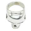 CRAZY PIG クレイジーピッグ EVIL SKULL RING LARGE ラージ エビルスカル リング シルバー系 18号【中古】