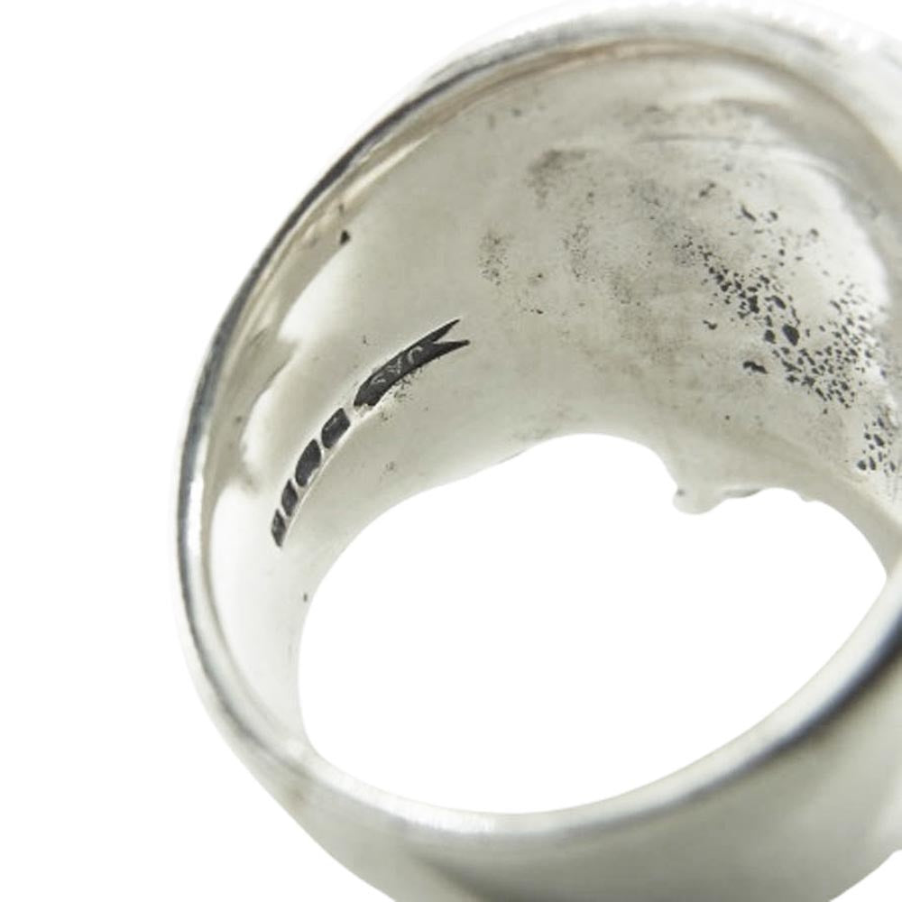 CRAZY PIG クレイジーピッグ EVIL SKULL RING LARGE ラージ エビルスカル リング シルバー系 18号【中古】