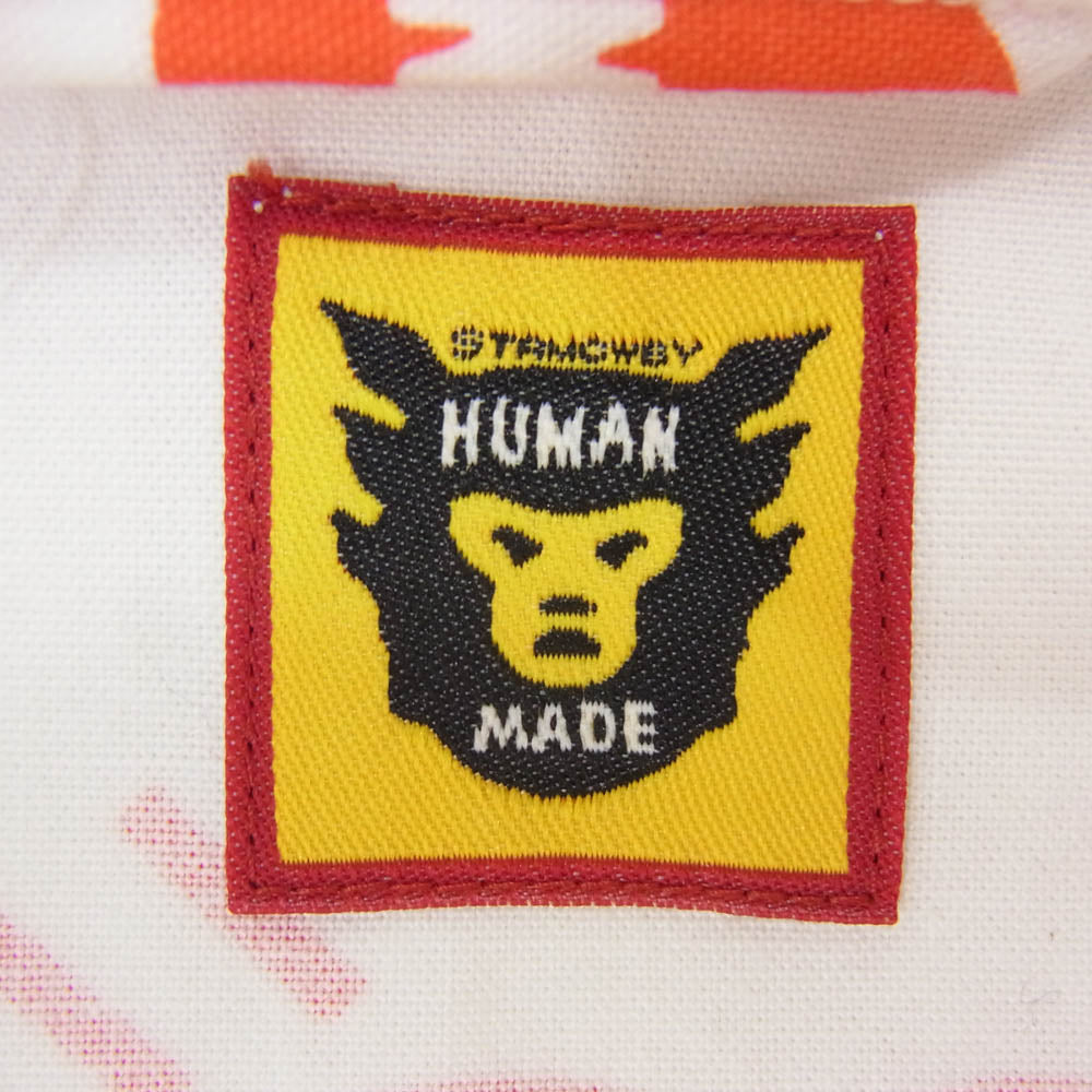 HUMAN MADE ヒューマンメイド HEART ALOHA SHIRT ハートロゴ オープンカラー 半袖 アロハシャツ ホワイト系 M【中古】