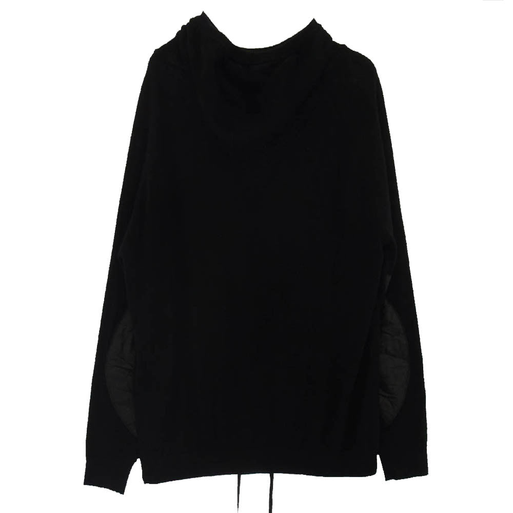 DUVETICA デュベティカ カシミヤ 100％ エルボーパッチ ニット パーカー ブラック系【中古】