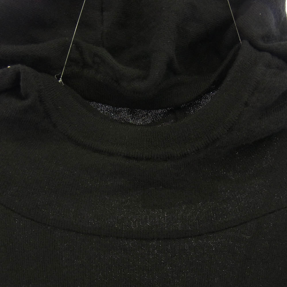 DUVETICA デュベティカ カシミヤ 100％ エルボーパッチ ニット パーカー ブラック系【中古】