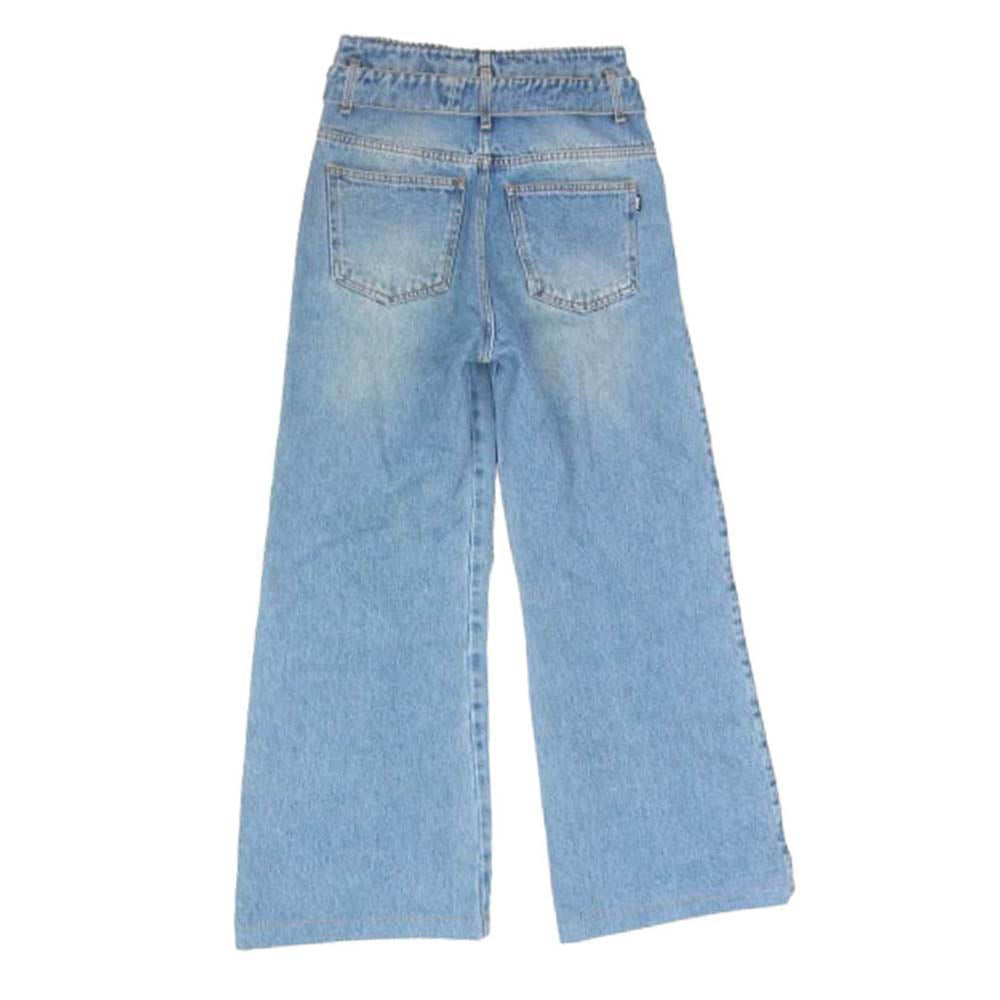 MSGM エムエスジーエム 2541MDP40L ベルテッド バギー デニム パンツ インディゴブルー系 38【美品】【中古】