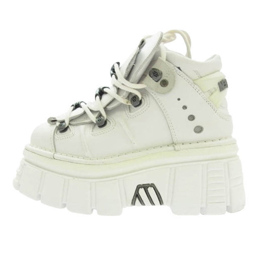 ニューロック M-106-S53 厚底 スニーカー ホワイト系 36【中古】