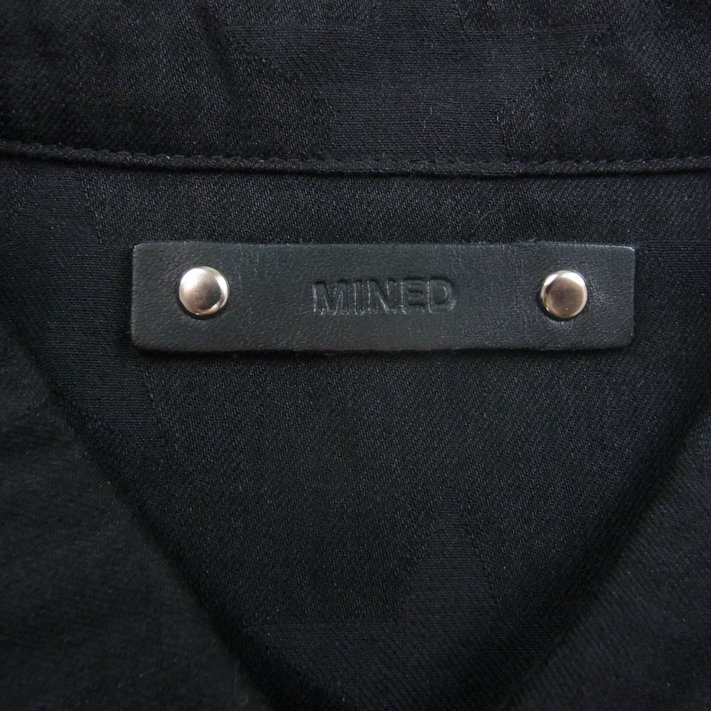 MINEDENIM マインデニム 2008-5003-98-032 シャドウスター 総柄 長袖 デニム シャツ ブラック系 3【中古】