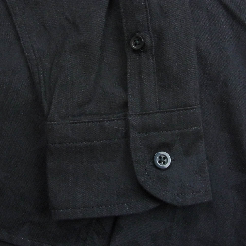 MINEDENIM マインデニム 2008-5003-98-032 シャドウスター 総柄 長袖 デニム シャツ ブラック系 3【中古】