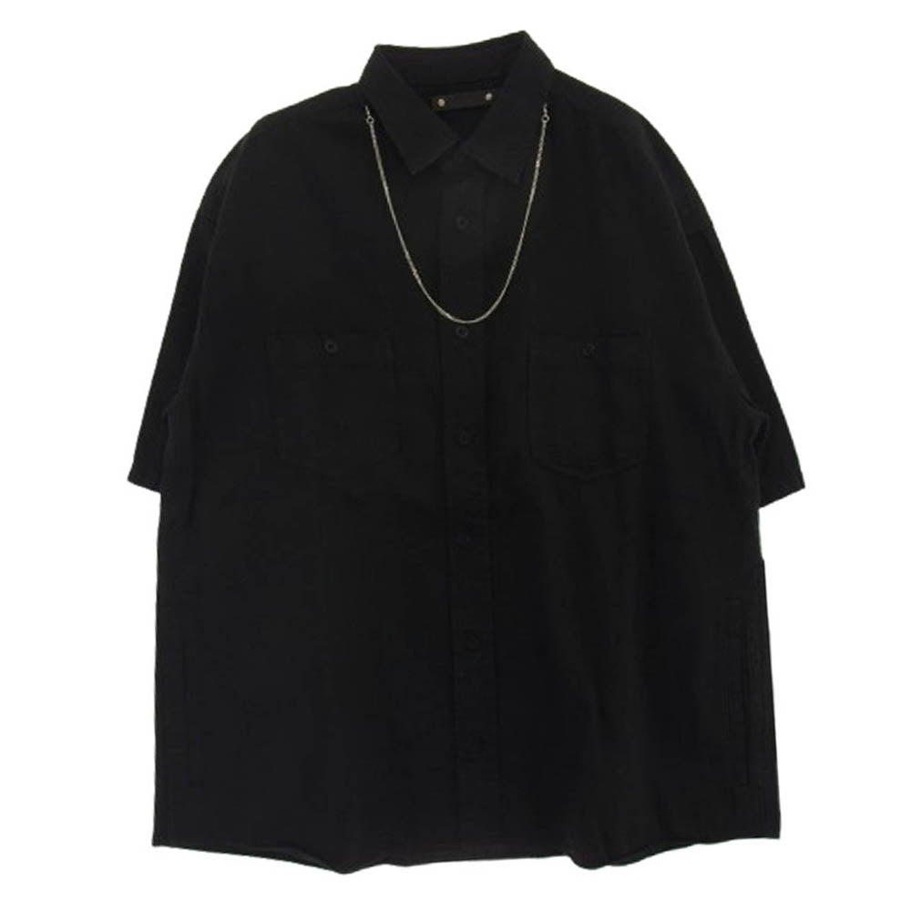 MINEDENIM マインデニム 2106-5001-91-022 チェーン 半袖 シャツ ブラック系 M【中古】