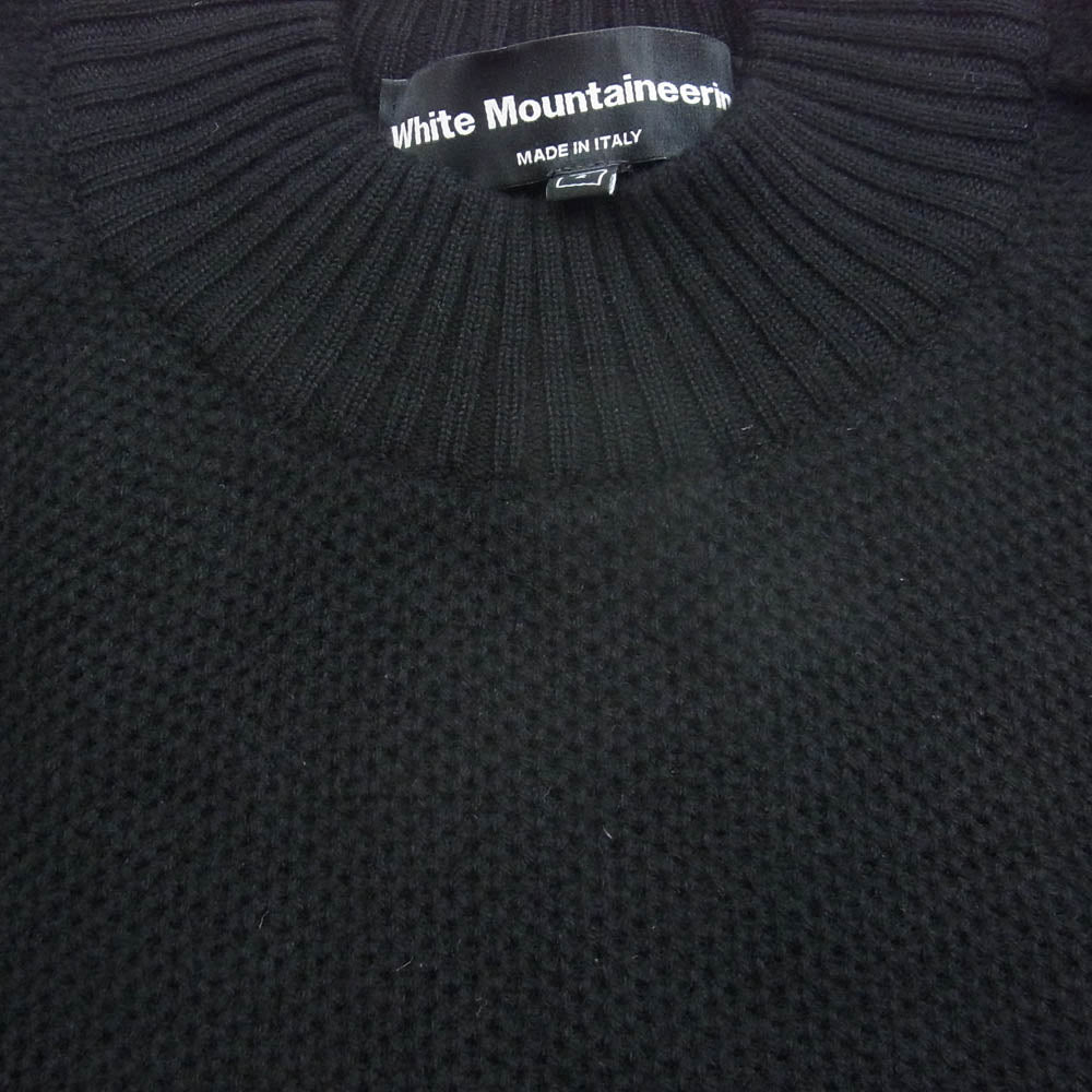 WHITE MOUNTAINEERING ホワイトマウンテニアリング 21AW WM2173609 シルク混 カシミヤ混 ウール ニット セーター ブラック系 2【中古】